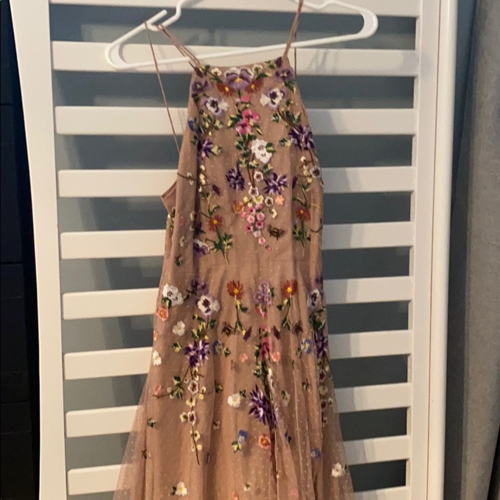 ASOS long embroidered dress